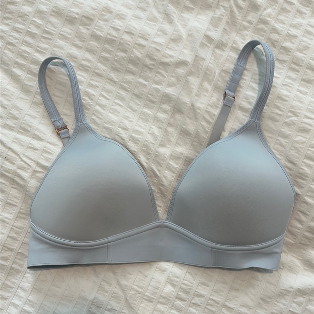 Aerie Gray T-Shirt Bra with Smooth Molded Cups